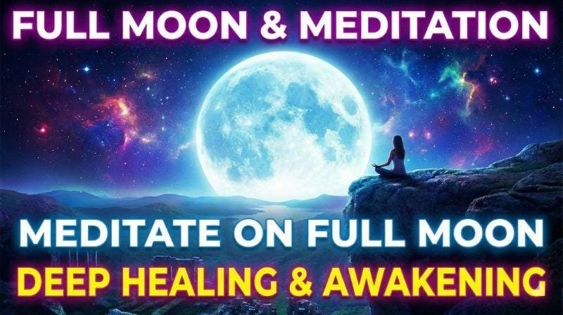 full moon and meditation
