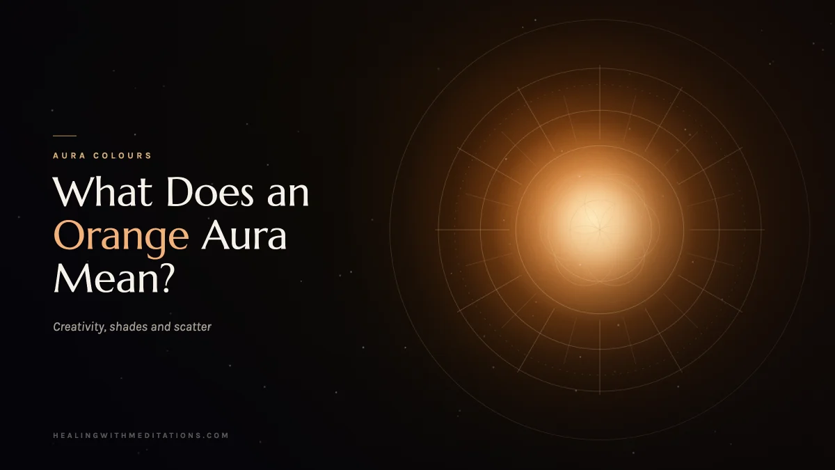 A warm orange aura of light inside concentric gold aura rings