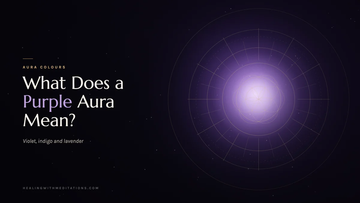 A violet aura of light inside concentric gold aura rings