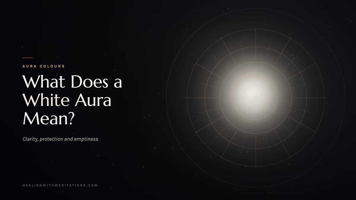 A soft white aura of light inside concentric gold aura rings